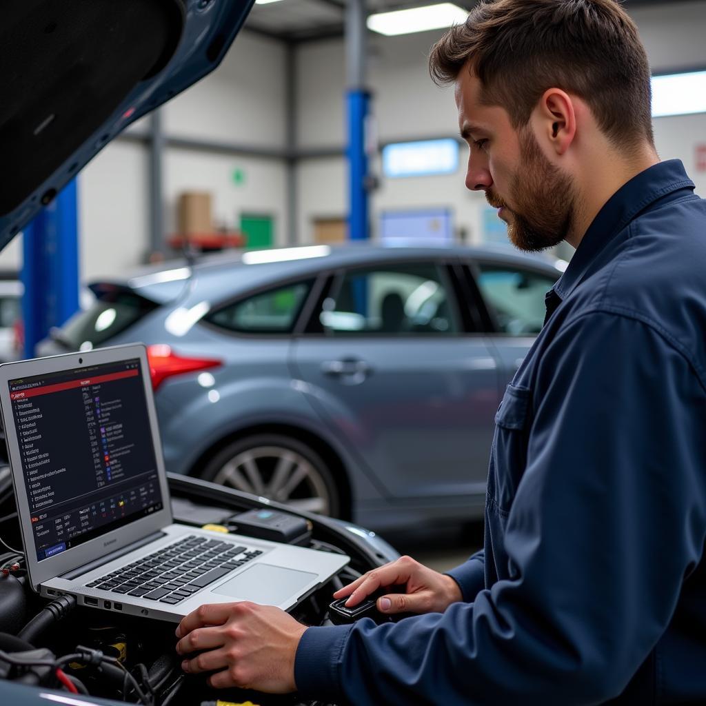 Professional Mechanic Using VCDS Software