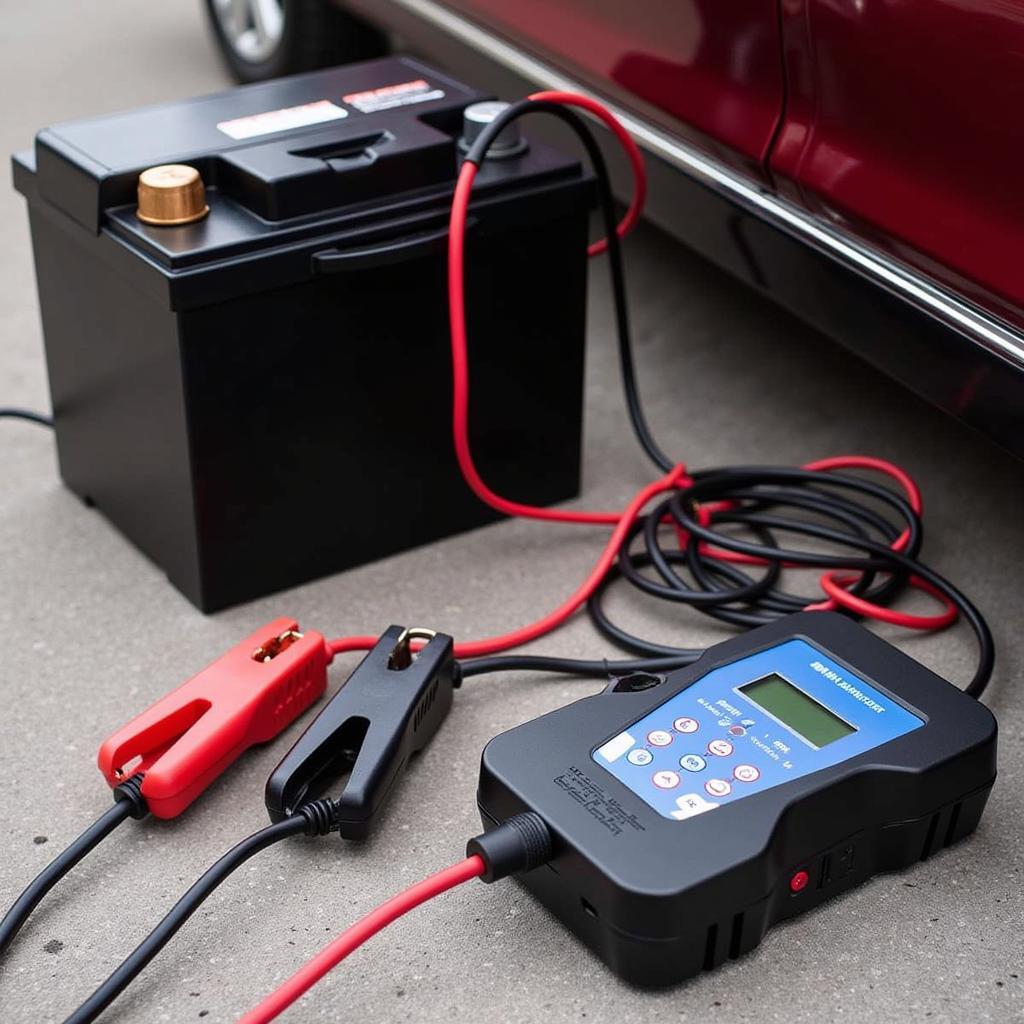 Recharging Dead Car Battery with Charger