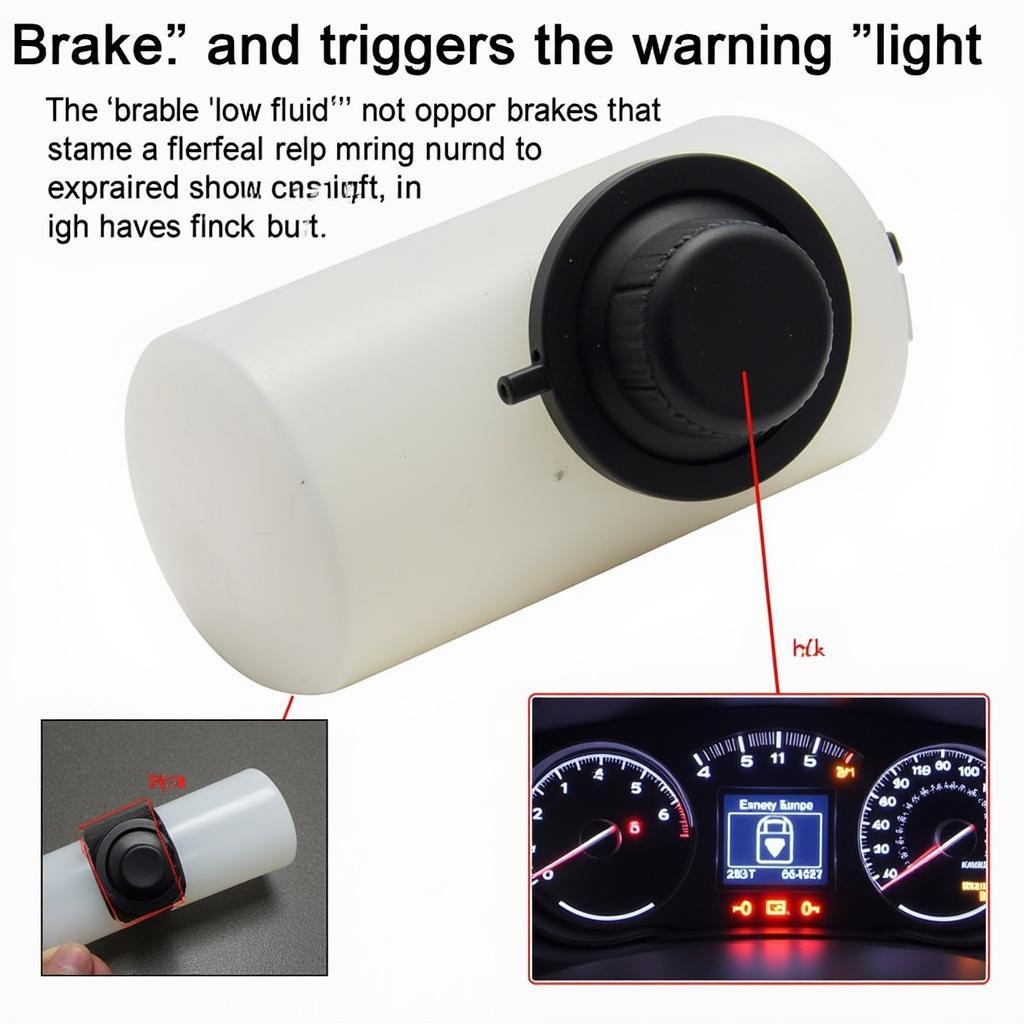 Red Brake Warning Light Diagram - Low Brake Fluid