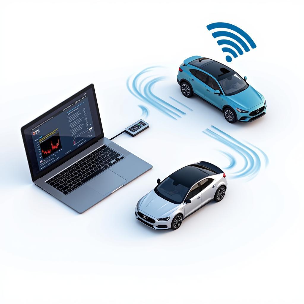 Remote Diagnostics of a Car with a Laptop