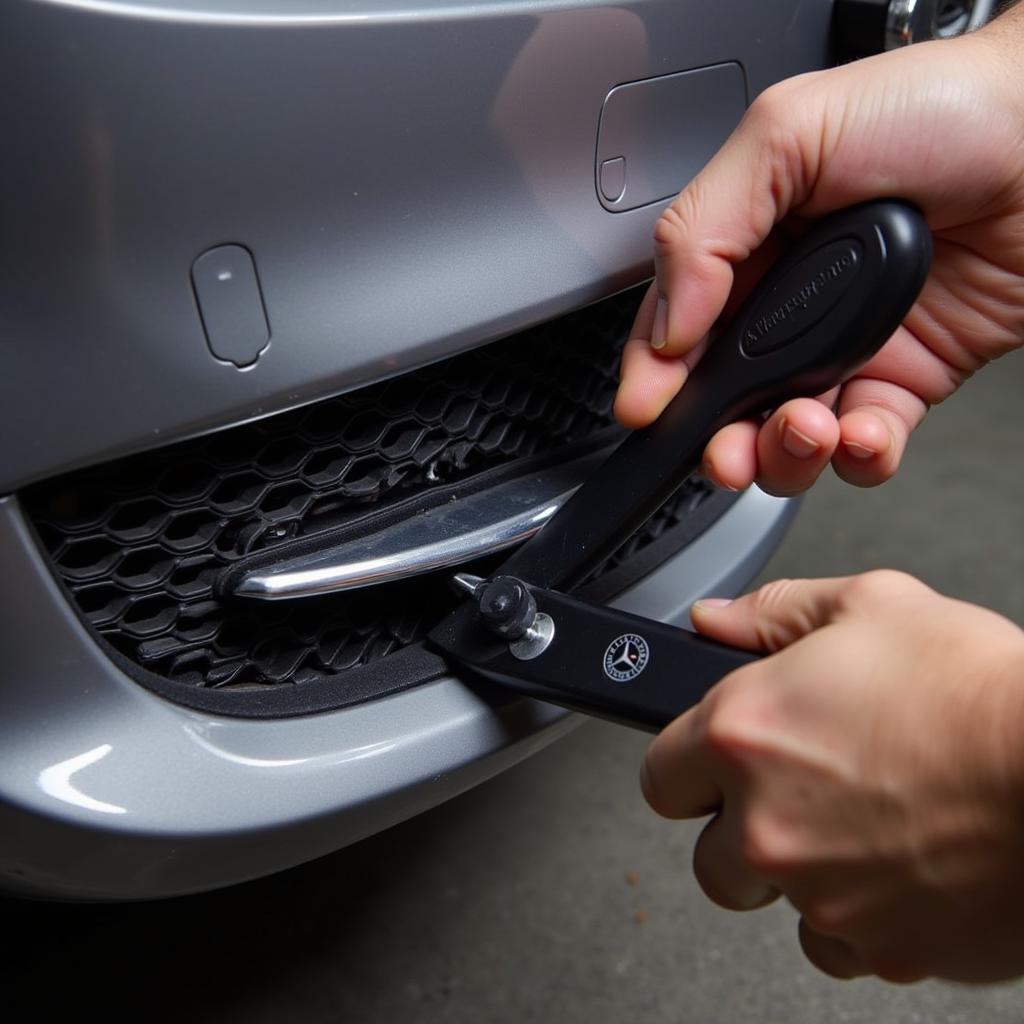 Removing Mercedes Bumper Filler Trim Correctly