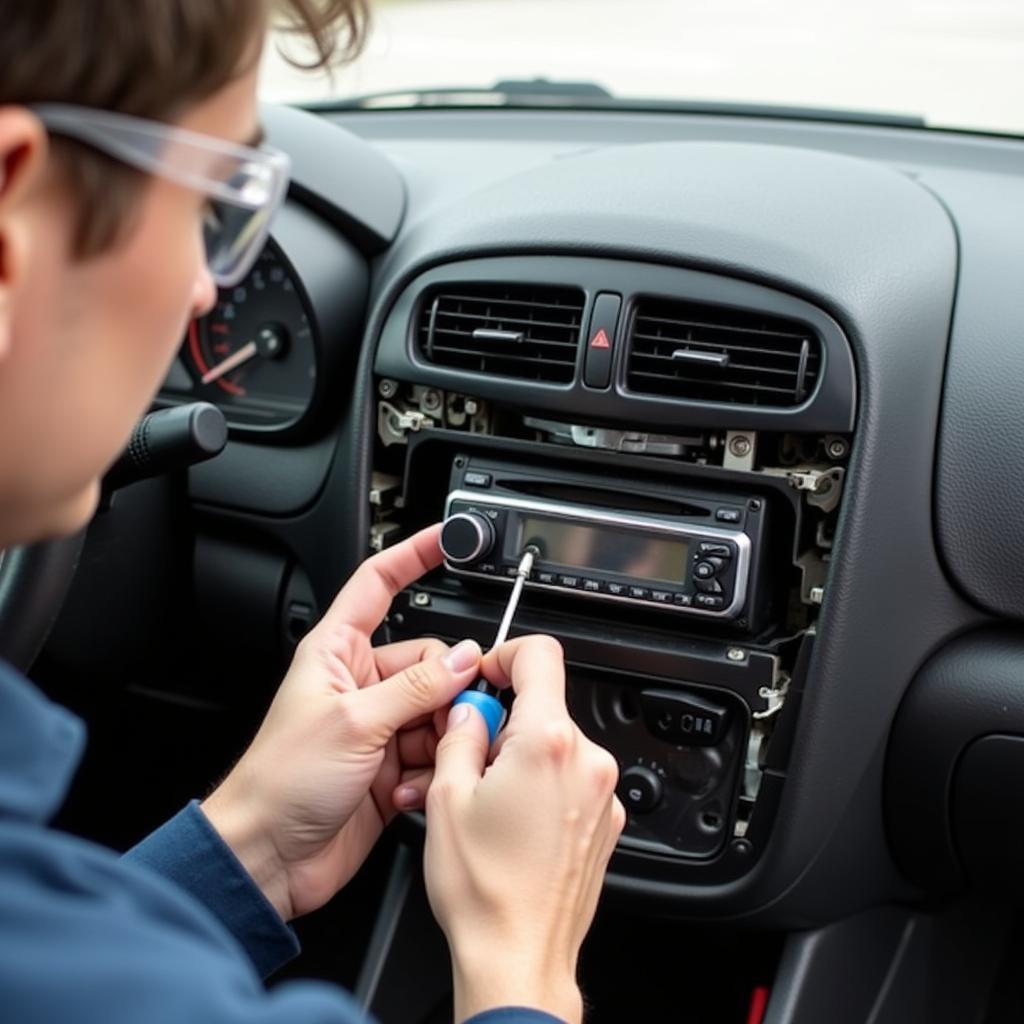 Removing the Old Car Radio