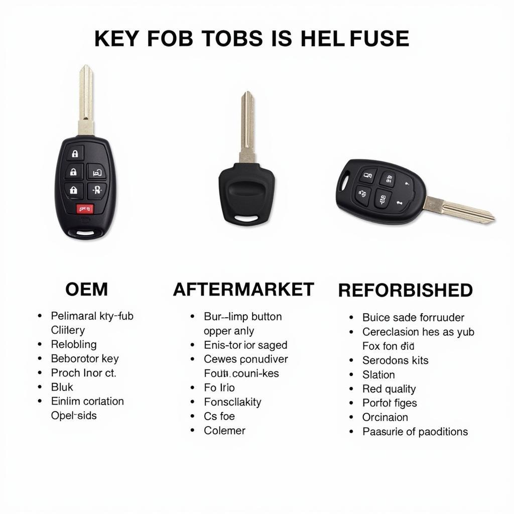 Key Fob Types - OEM, Aftermarket, Refurbished