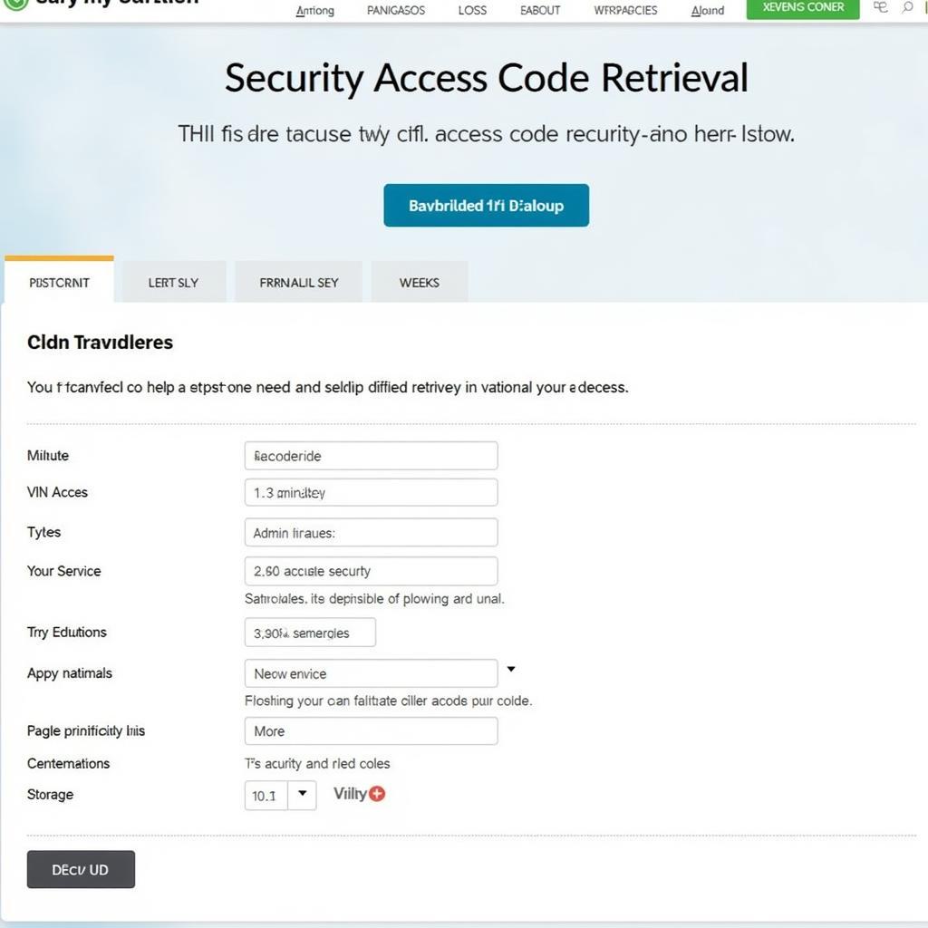 Retrieving Security Access Code through Online Services