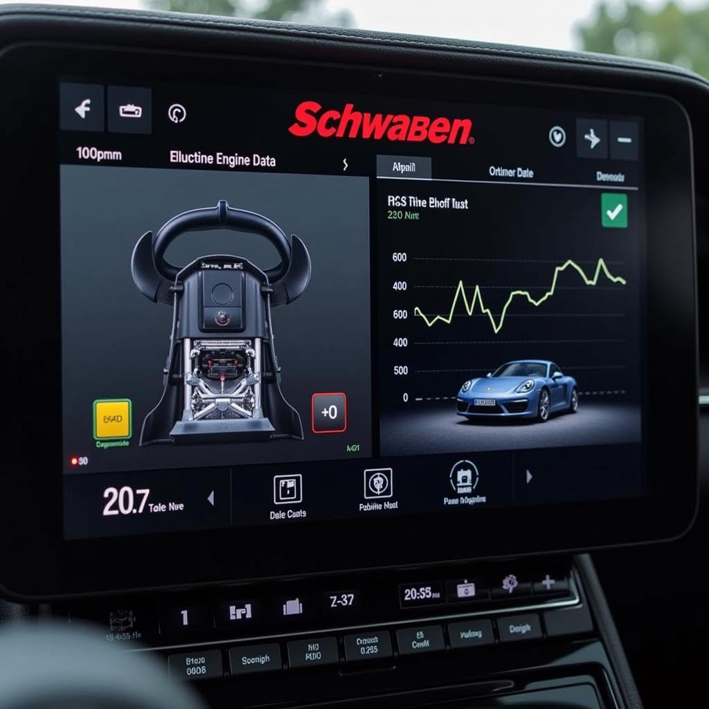 Schwaben Scan Tool Displaying Porsche Engine Data