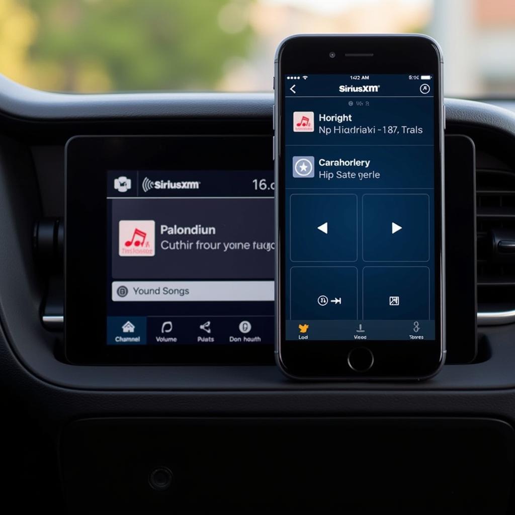 SiriusXM App Integration with Car's Infotainment System