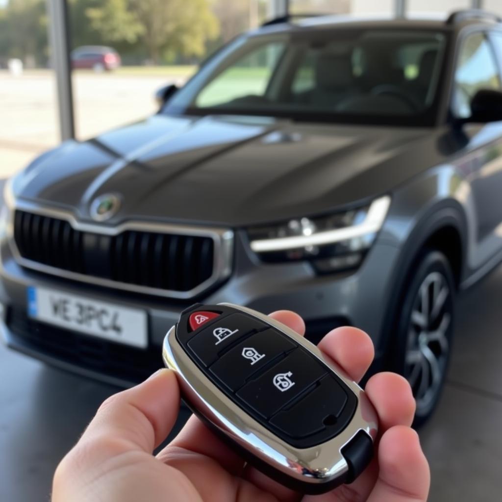 Skoda Key Fob and Car