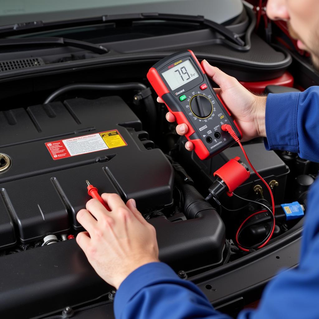 Skoda Octavia Battery Test with Multimeter