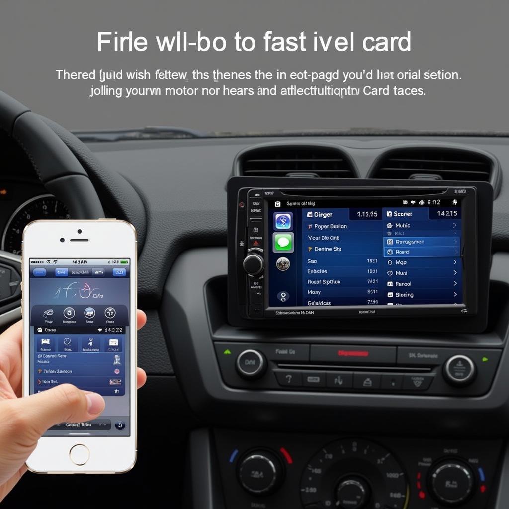 Smartphone Connected to Car Radio via Bluetooth