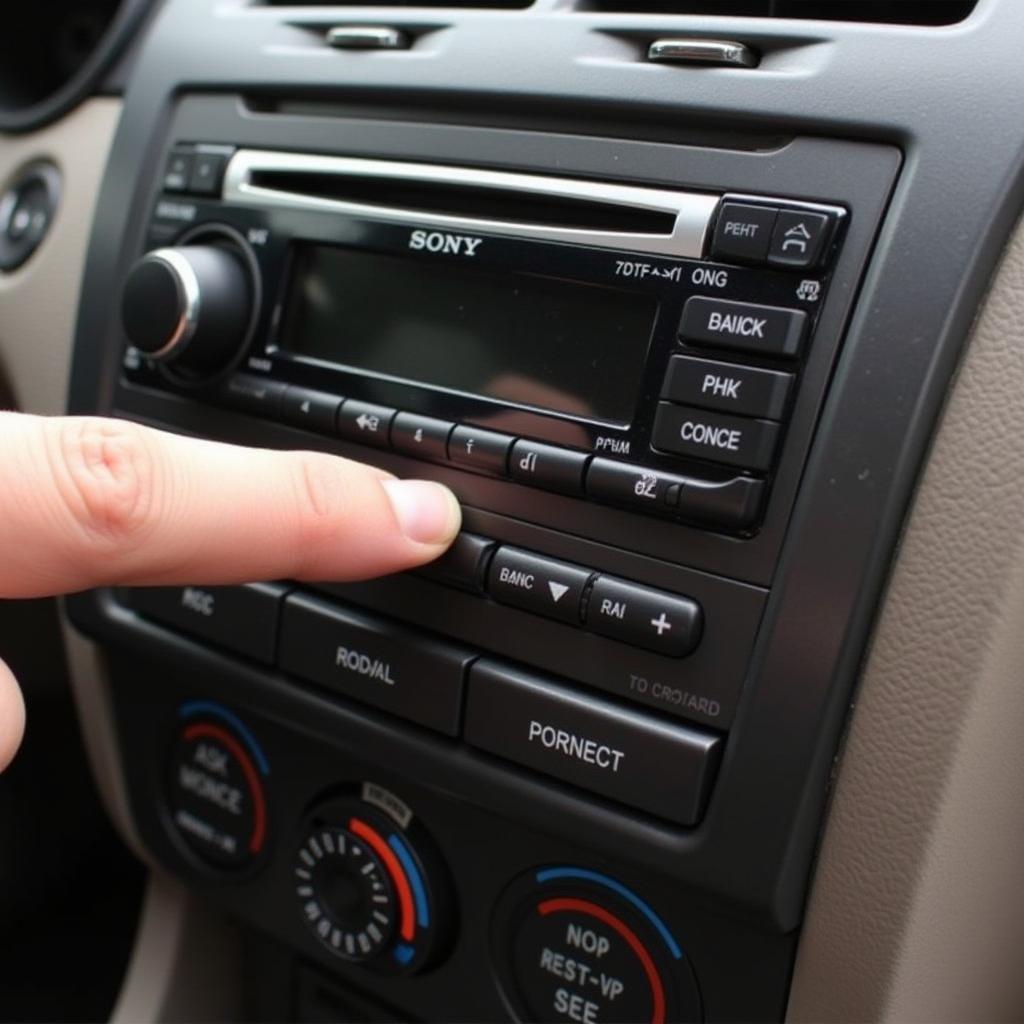 Locating the Reset Button on a Sony Car Radio