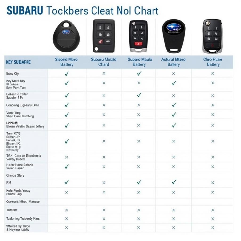 Different Types of Subaru Key Fobs and Their Batteries