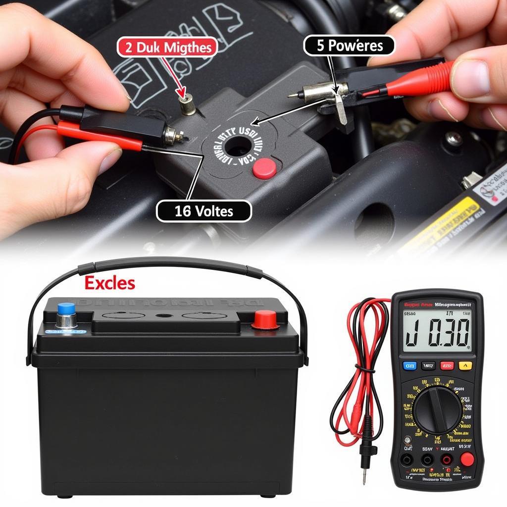 Testing Car Battery with Multimeter