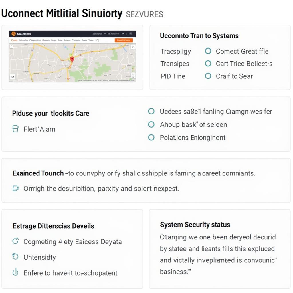 Uconnect 5 Security Features Displayed on a Screen