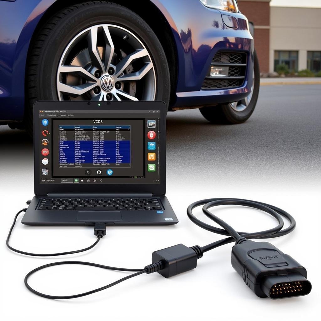 VAG KKL 409.1 Interface Connected to OBD2 Port