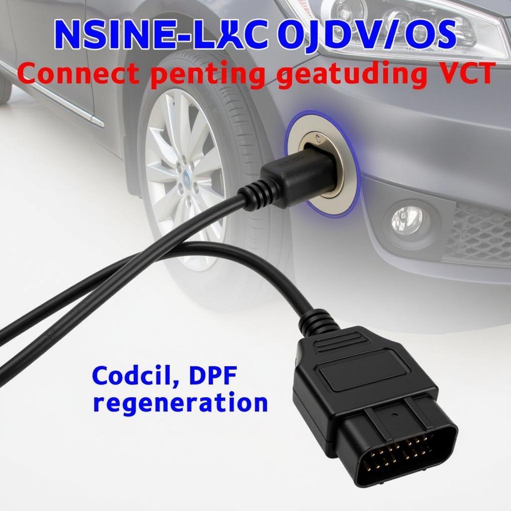 VCDS Cable Connected to OBD Port