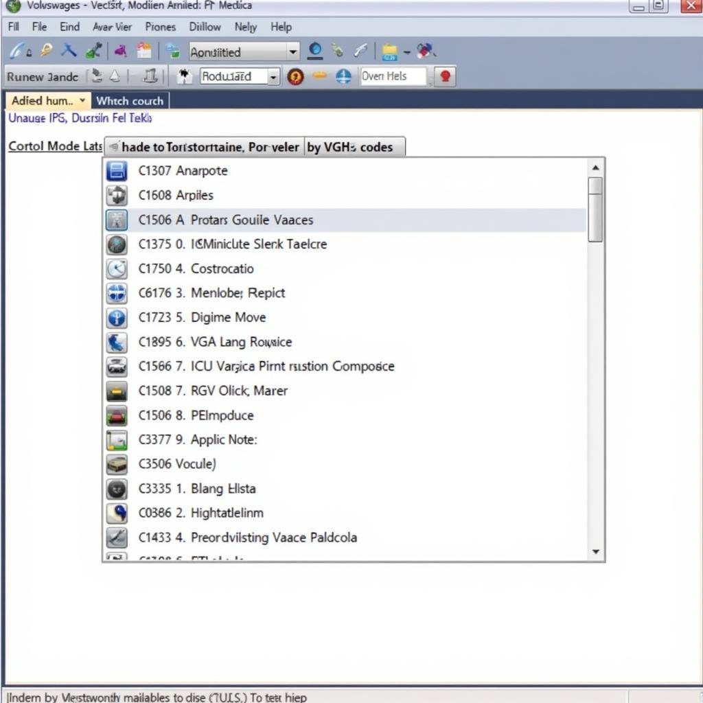 Selecting Control Module in VCDS