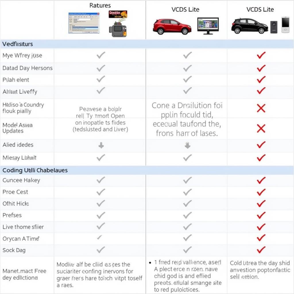 VCDS Full vs. Lite Comparison Chart