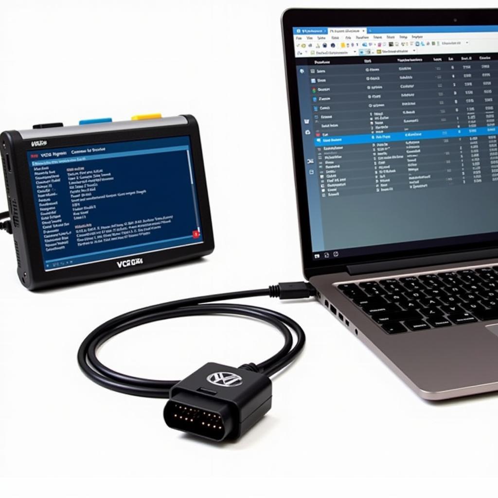 VCDS MK4 Diagnostics Interface Connected to a Car