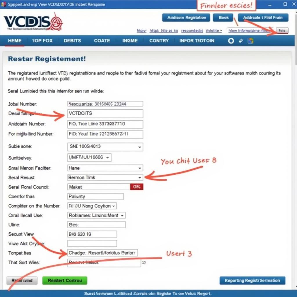 VCDS Registration Process Screenshot