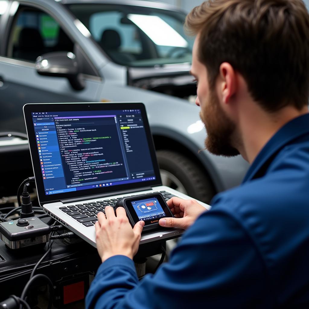 VCDS Scanner Diagnosing Car ECU