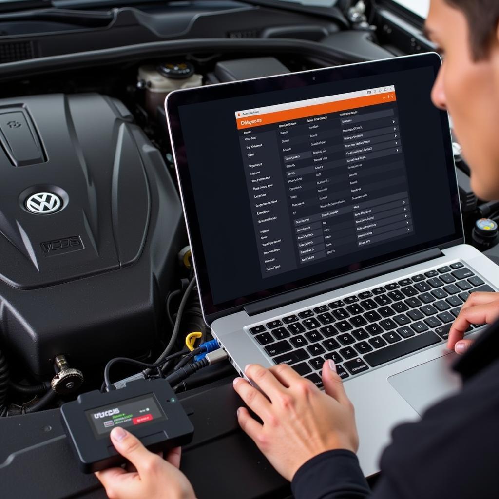 VCDS Scanning a Volkswagen Engine