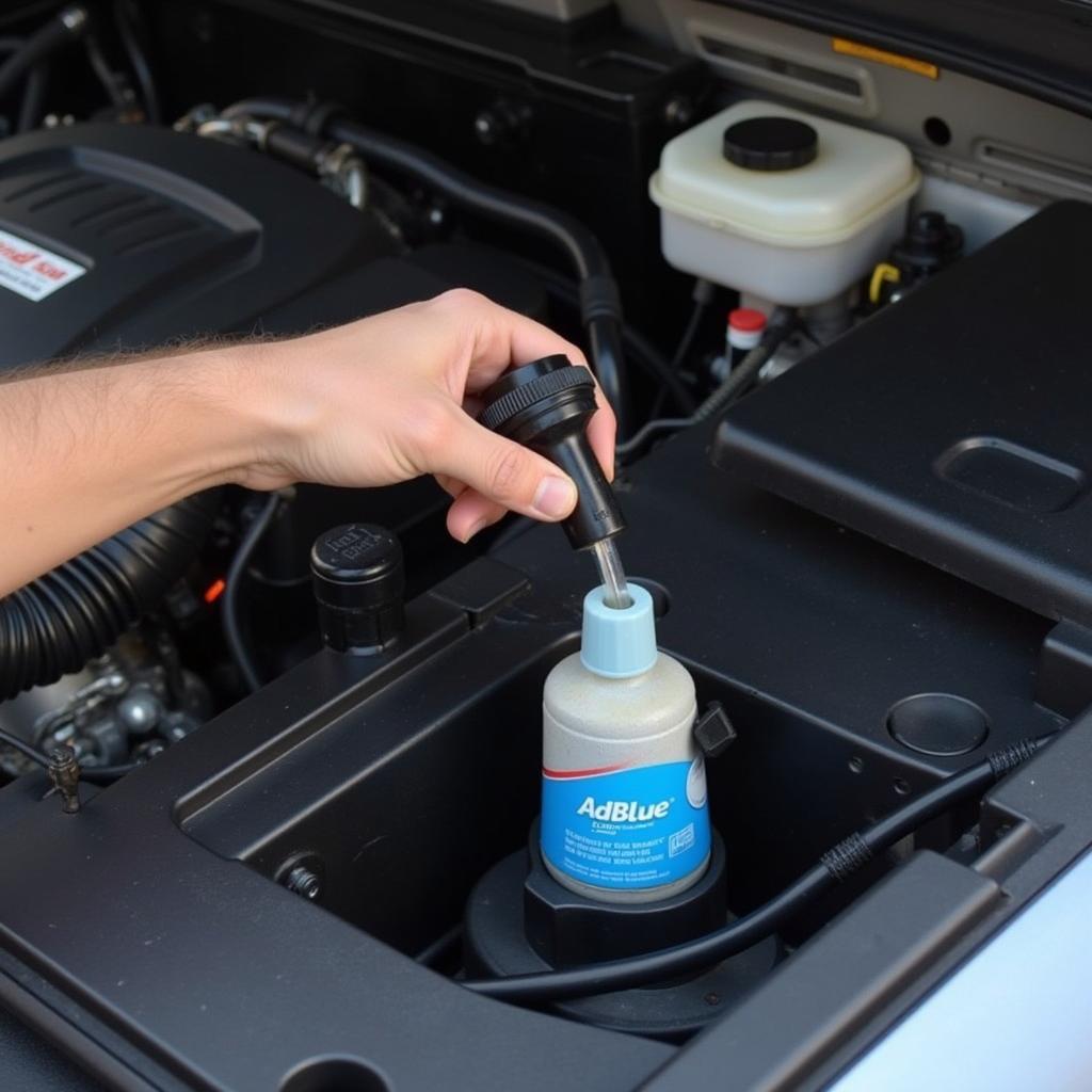 Refilling the AdBlue Tank in a Volvo