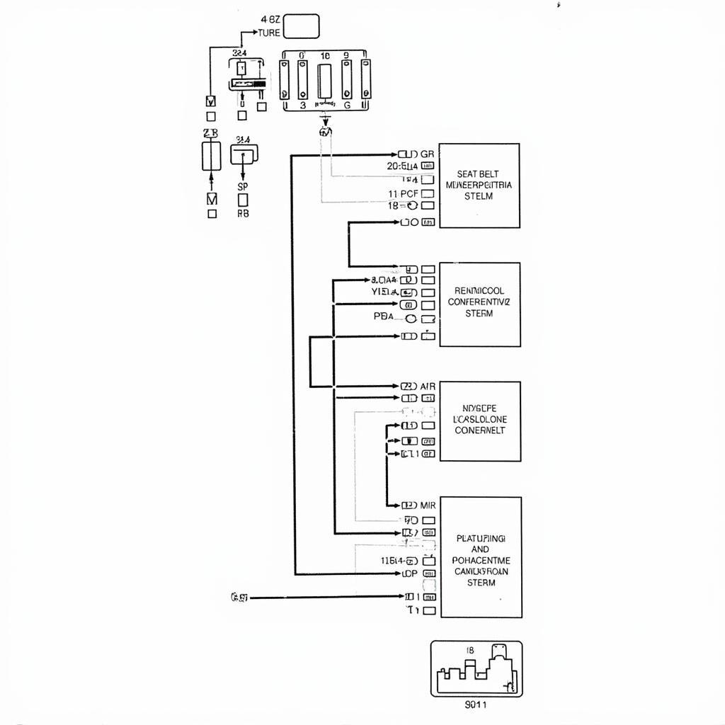 Volvo S70 Wiring Diagram for Seat Belt System