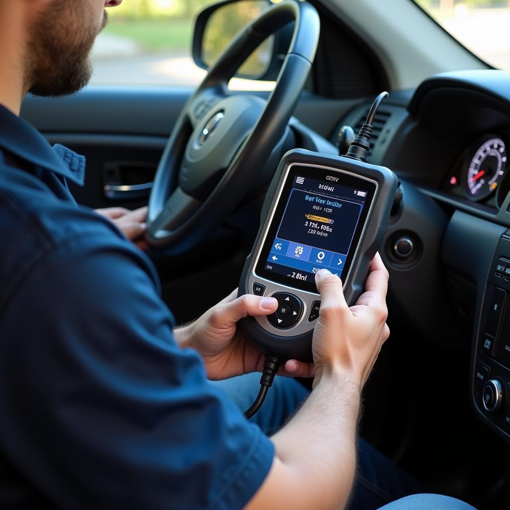 Diagnosing the rear view mirror control module in a Mercedes W210