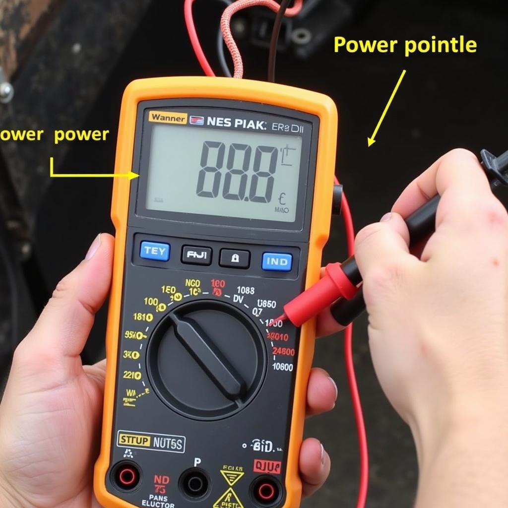 Checking power supply to the Warner Electric brake EM 180 20FBB with a multimeter