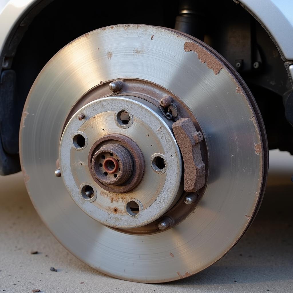 Worn Brake Pads on a 2001 Toyota Camry