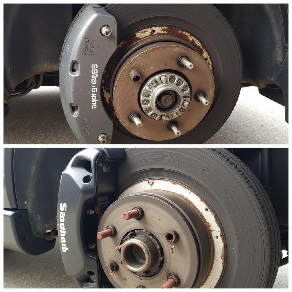 Worn Brake Pads on a 2013 Dodge Durango