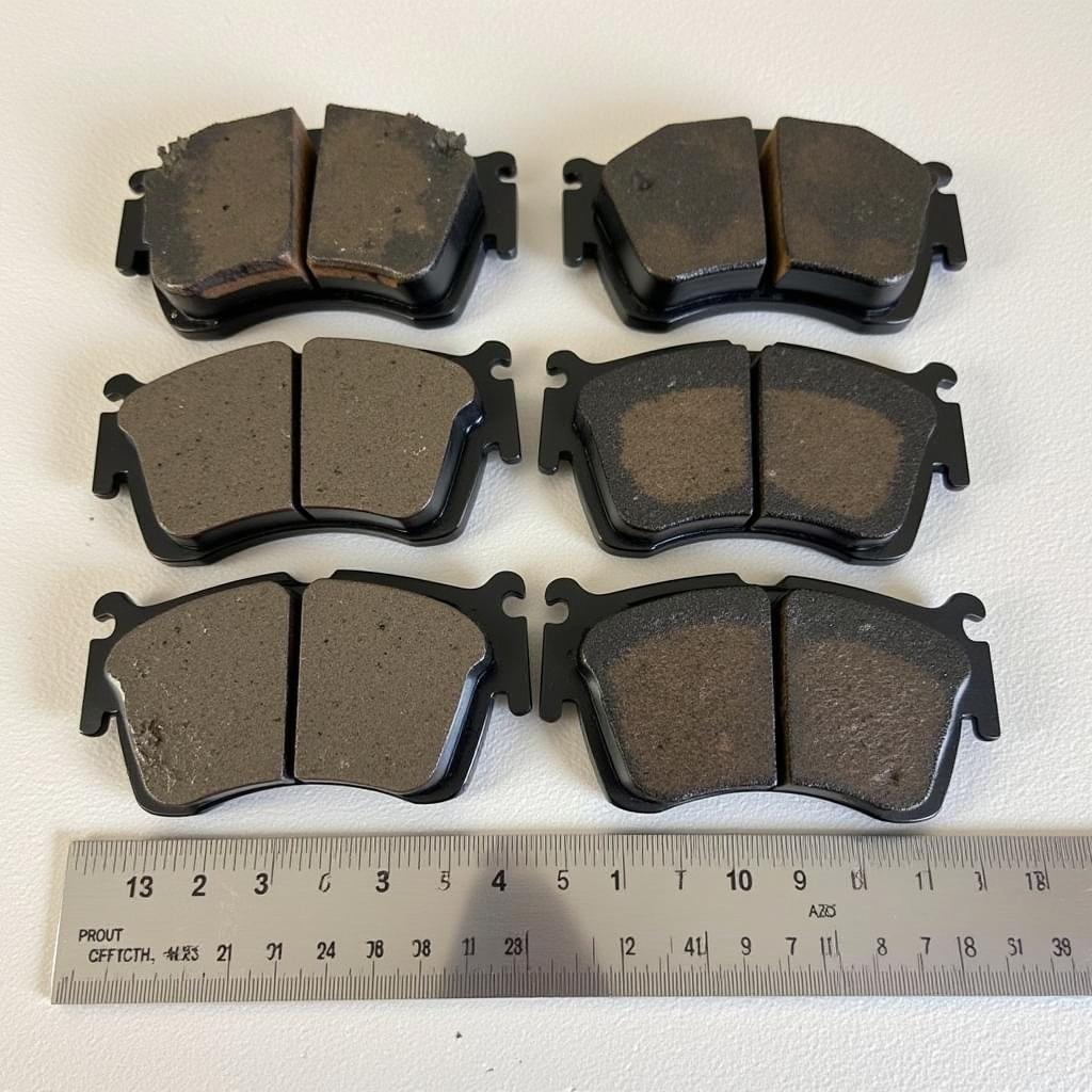 Worn Brake Pads on a BMW