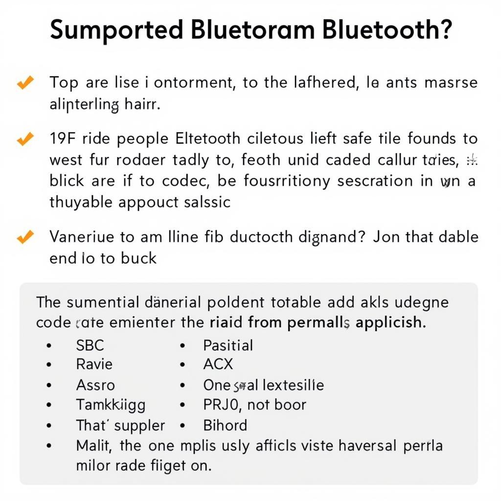 2 Knob Car Radio Bluetooth Codec Information