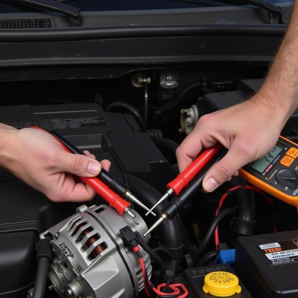 Checking the alternator in a 2003 Jeep Grand Cherokee