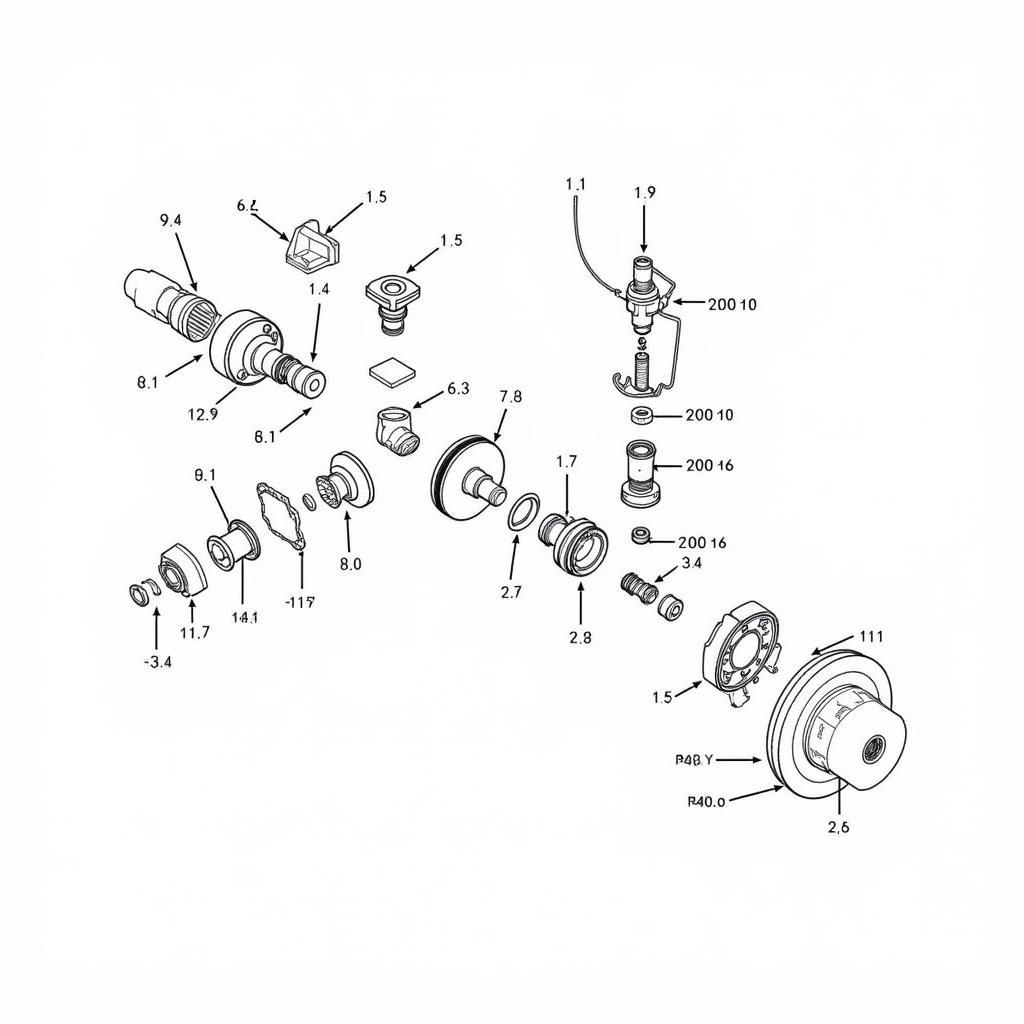 Diagram of the 2004 F150 brake system components