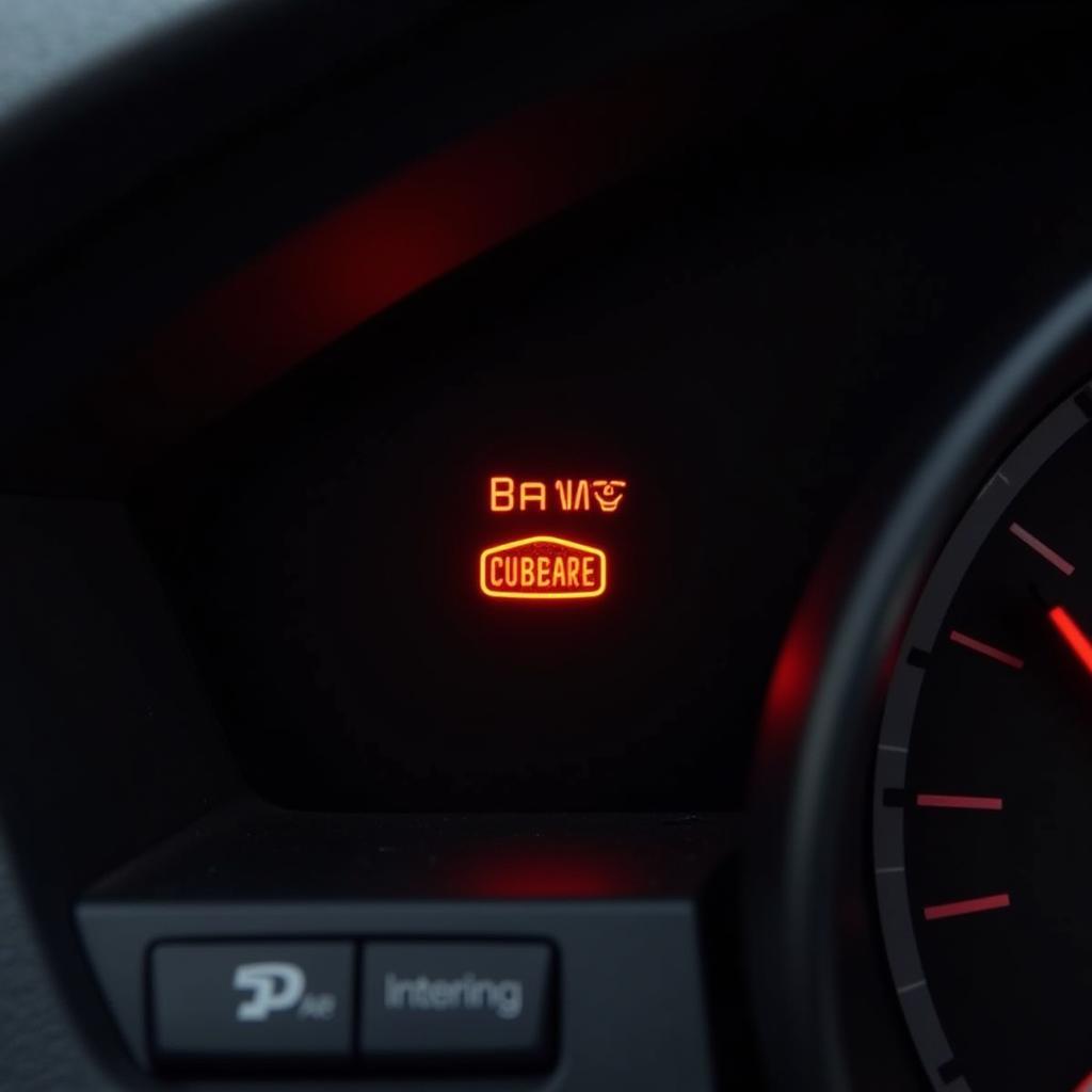 2008 Cadillac CTS brake light warning illuminated on the dashboard