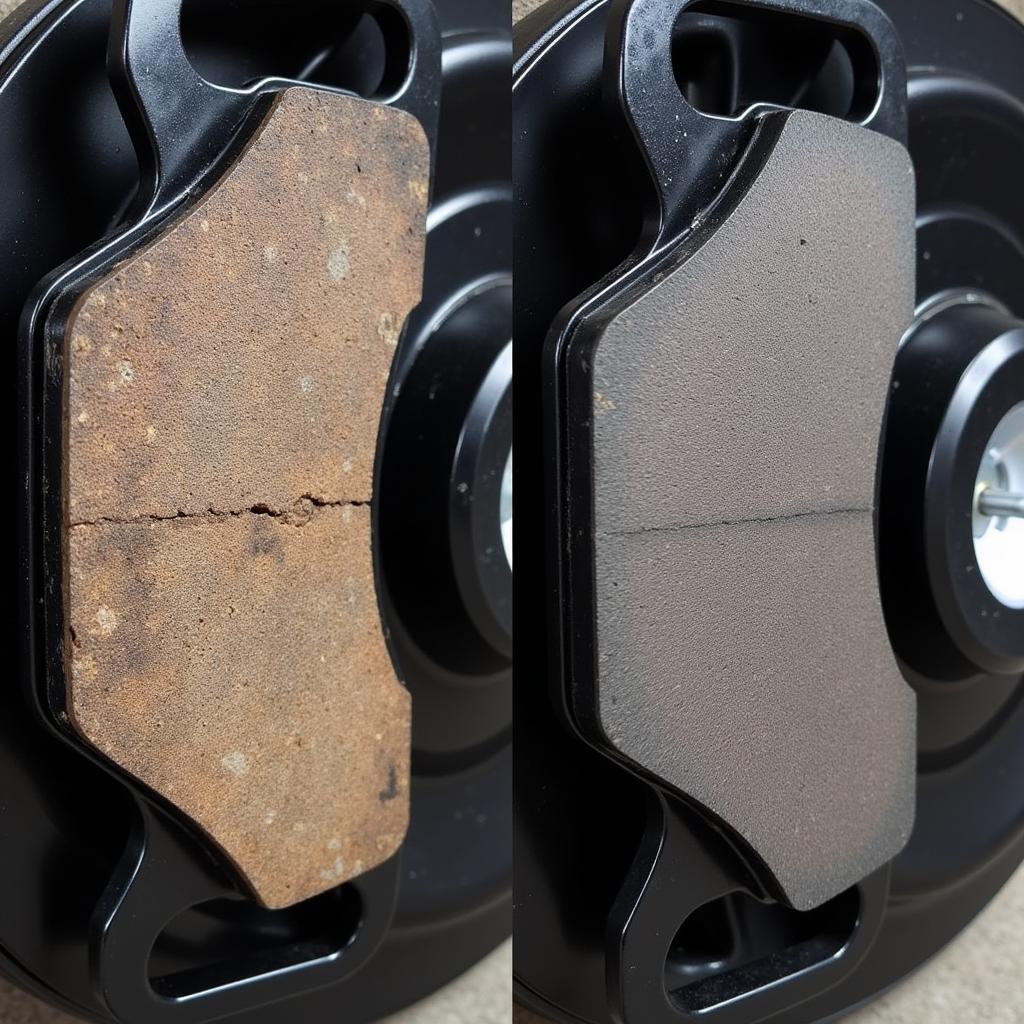 Inspecting Brake Pads on a 2008 Town and Country