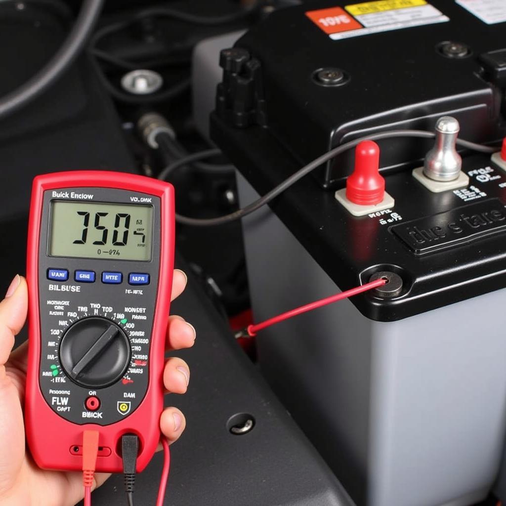 Testing a 2014 Buick Enclave Battery with a Multimeter