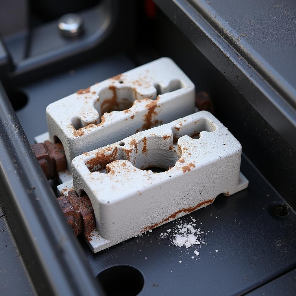 Corroded Battery Terminals on a 2016 Jeep Cherokee