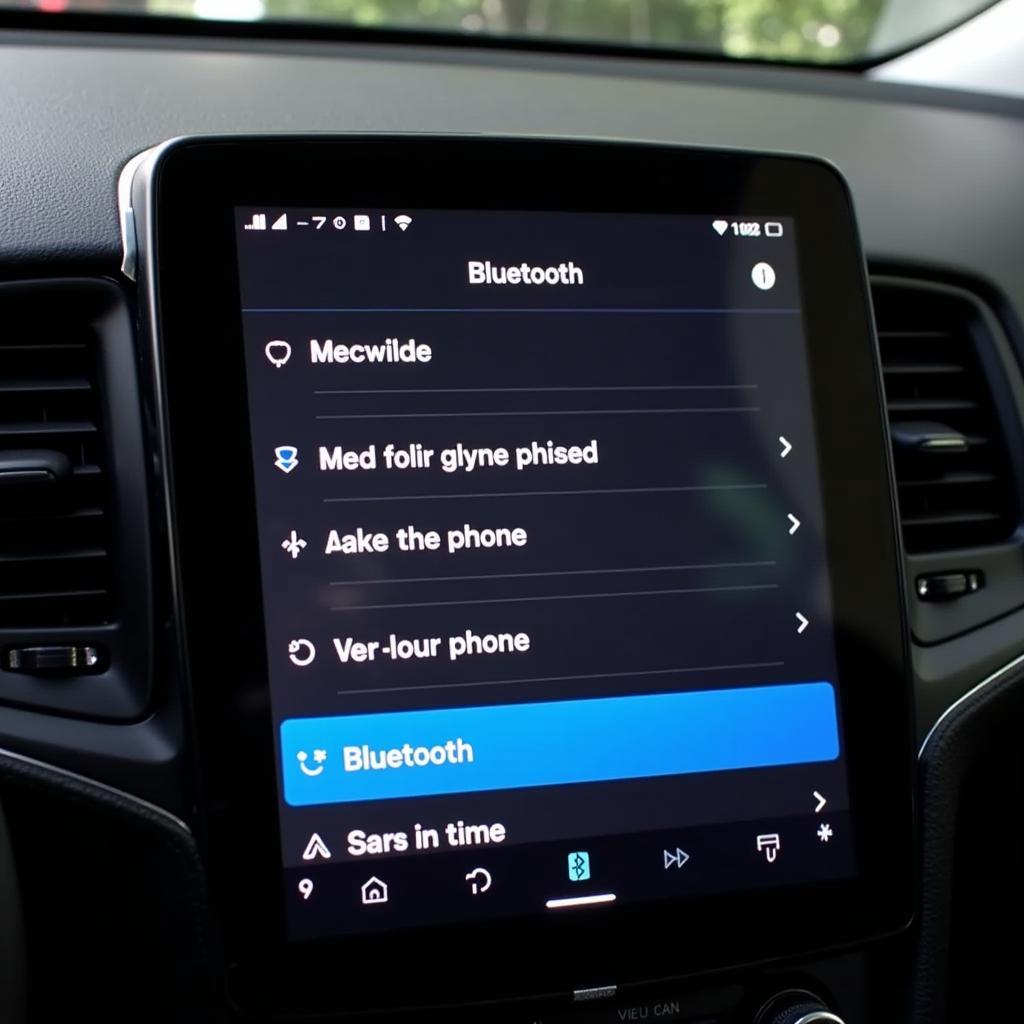 Navigating the Bluetooth Menu in a 2018 Rental Car