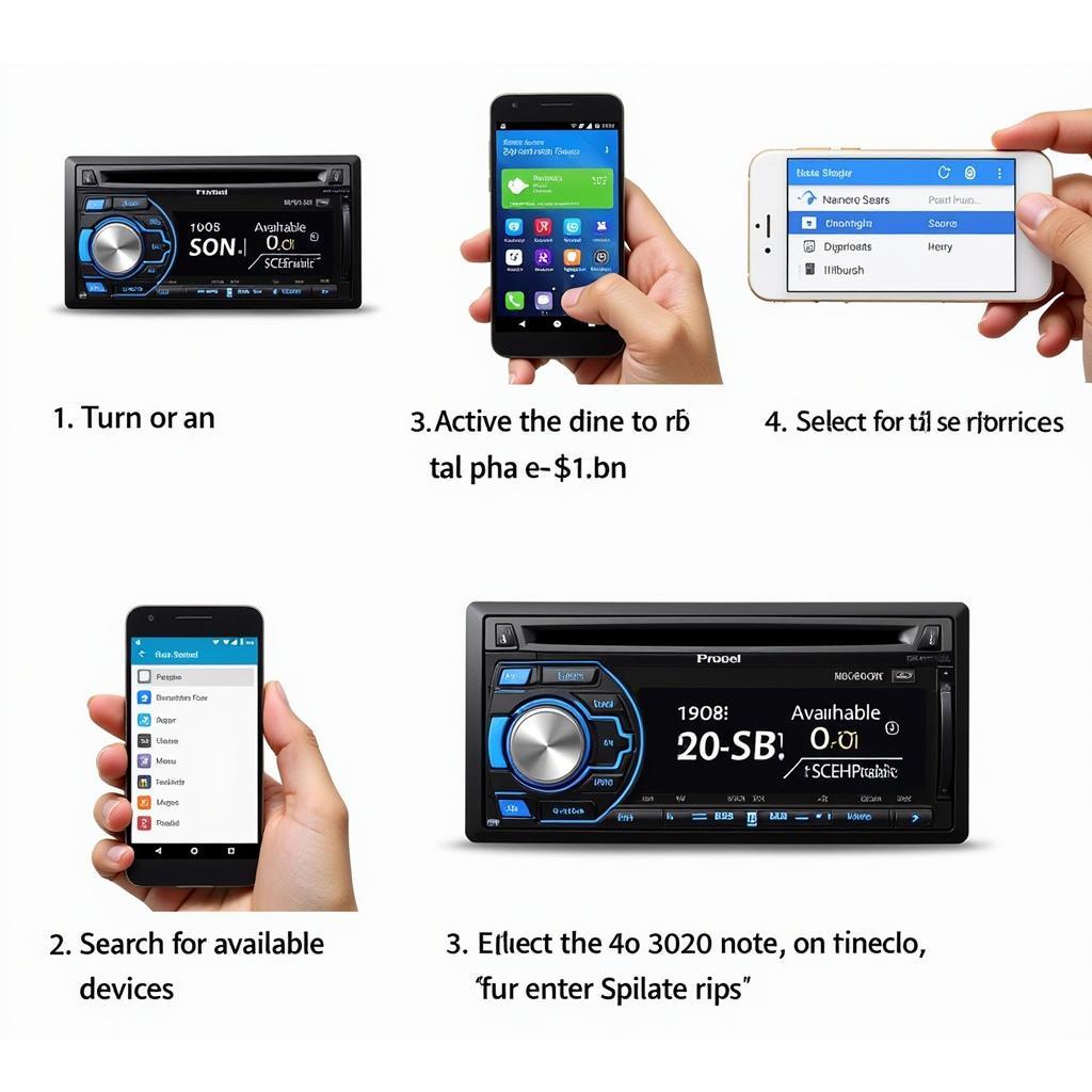 4022D Car Radio Bluetooth Pairing Process