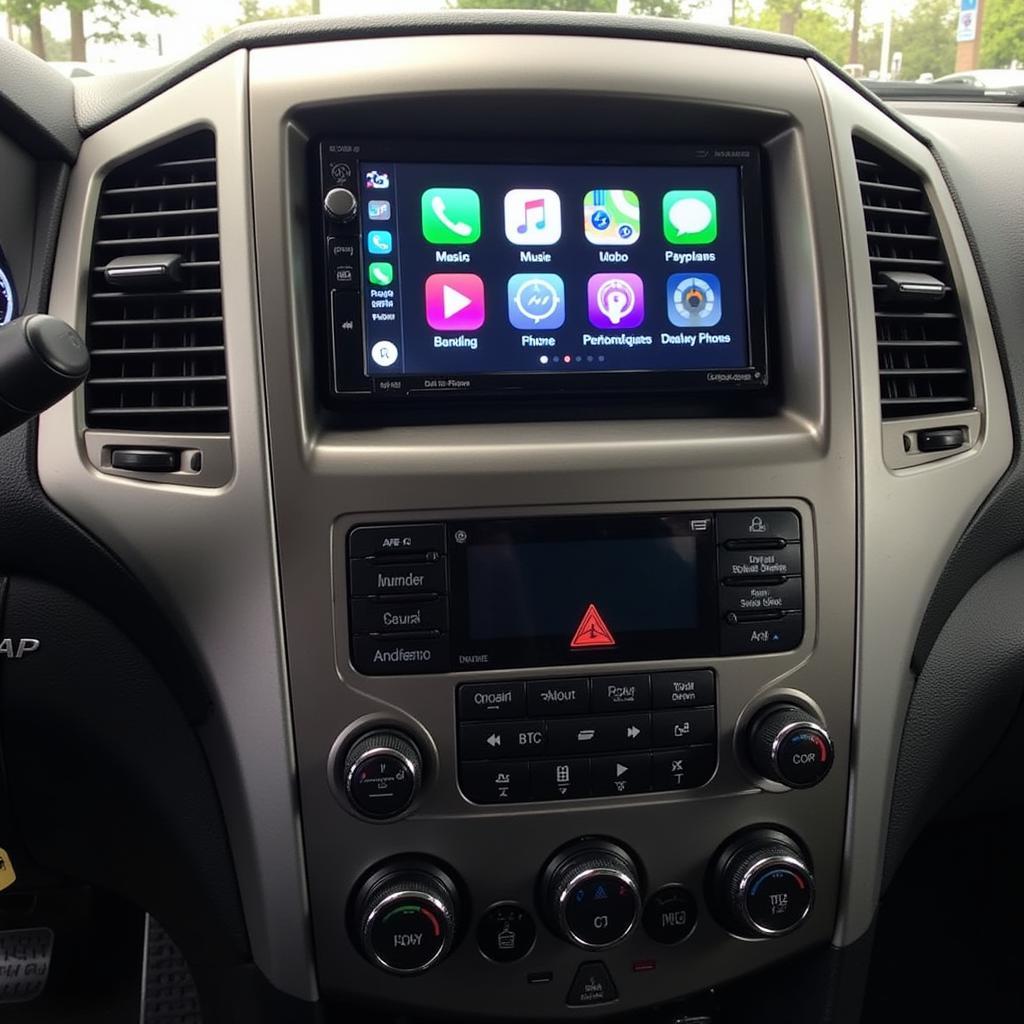 Aftermarket Car Stereo with Apple CarPlay in a Hyundai Veracruz