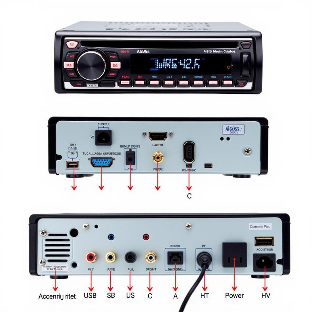 Aigoss Bluetooth Car Stereo Connections