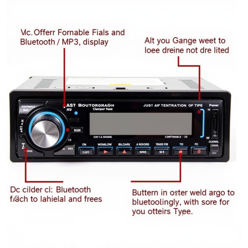 Features of a Black Bluetooth Vintage Car Radio MP3 Player