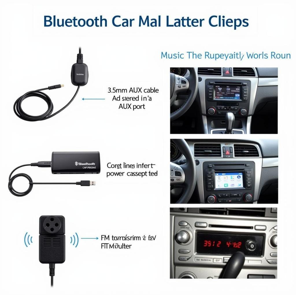 Bluetooth Car Adapter Connection Types: AUX, Cassette, and FM Transmitter