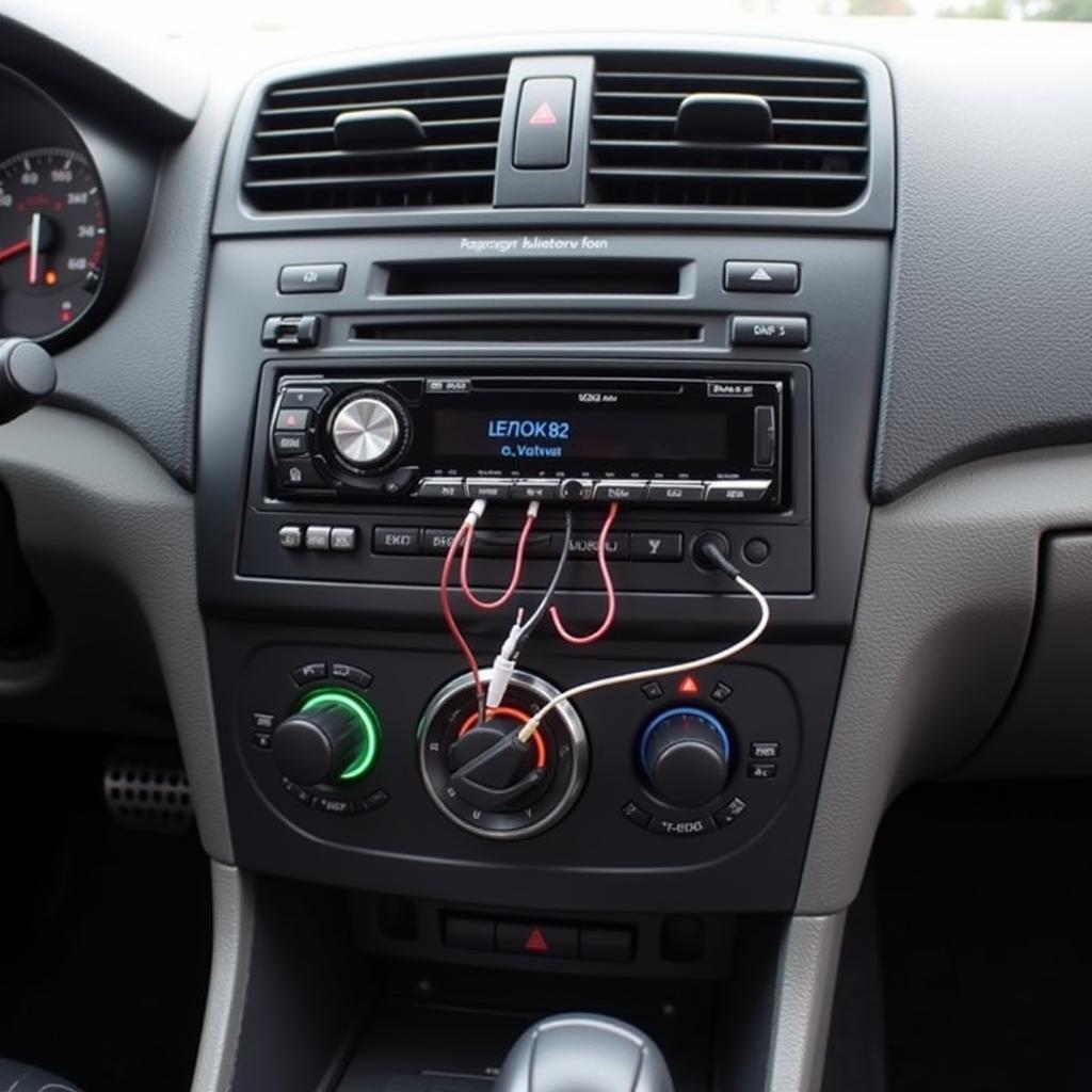 Bluetooth Receiver Installed in Car Dashboard