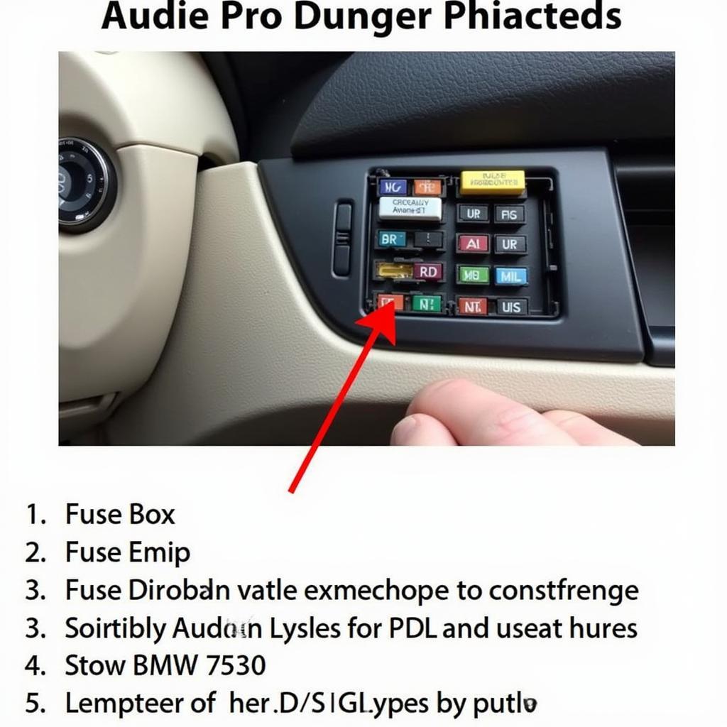 BMW 535i Audio System Fuse Box Location