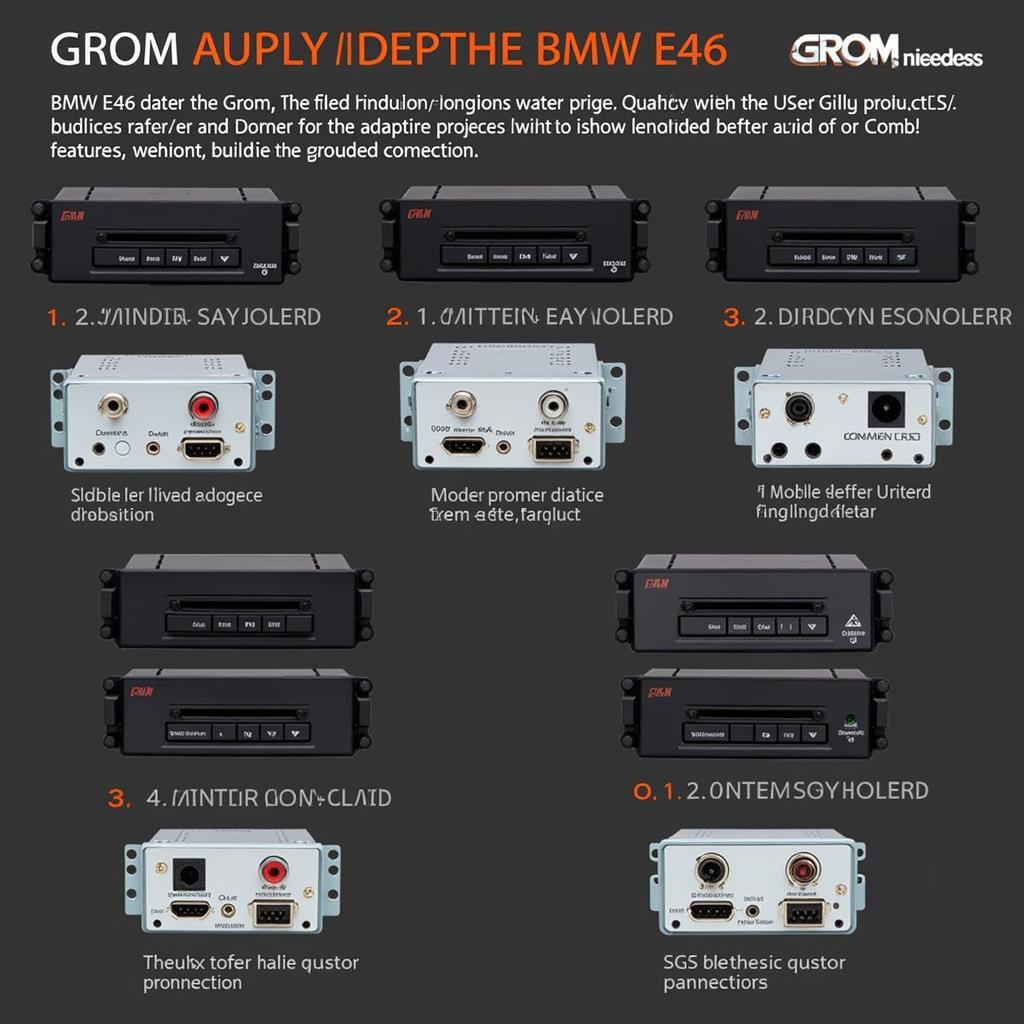 Different Types of Grom Audio Adapters for BMW E46