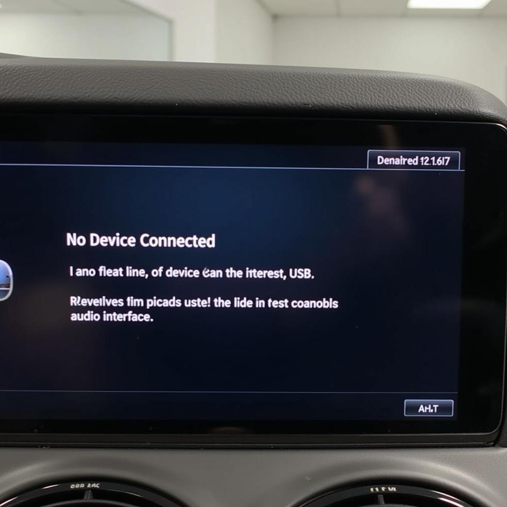 BMW iDrive Display Showing "No Device Connected" Error Message