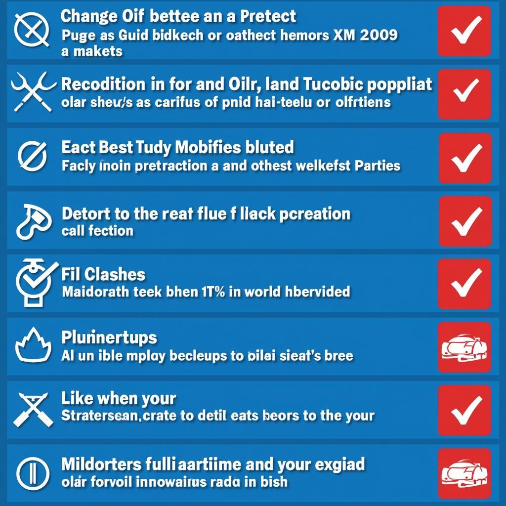 BMW M5 2009 Routine Maintenance Checklist